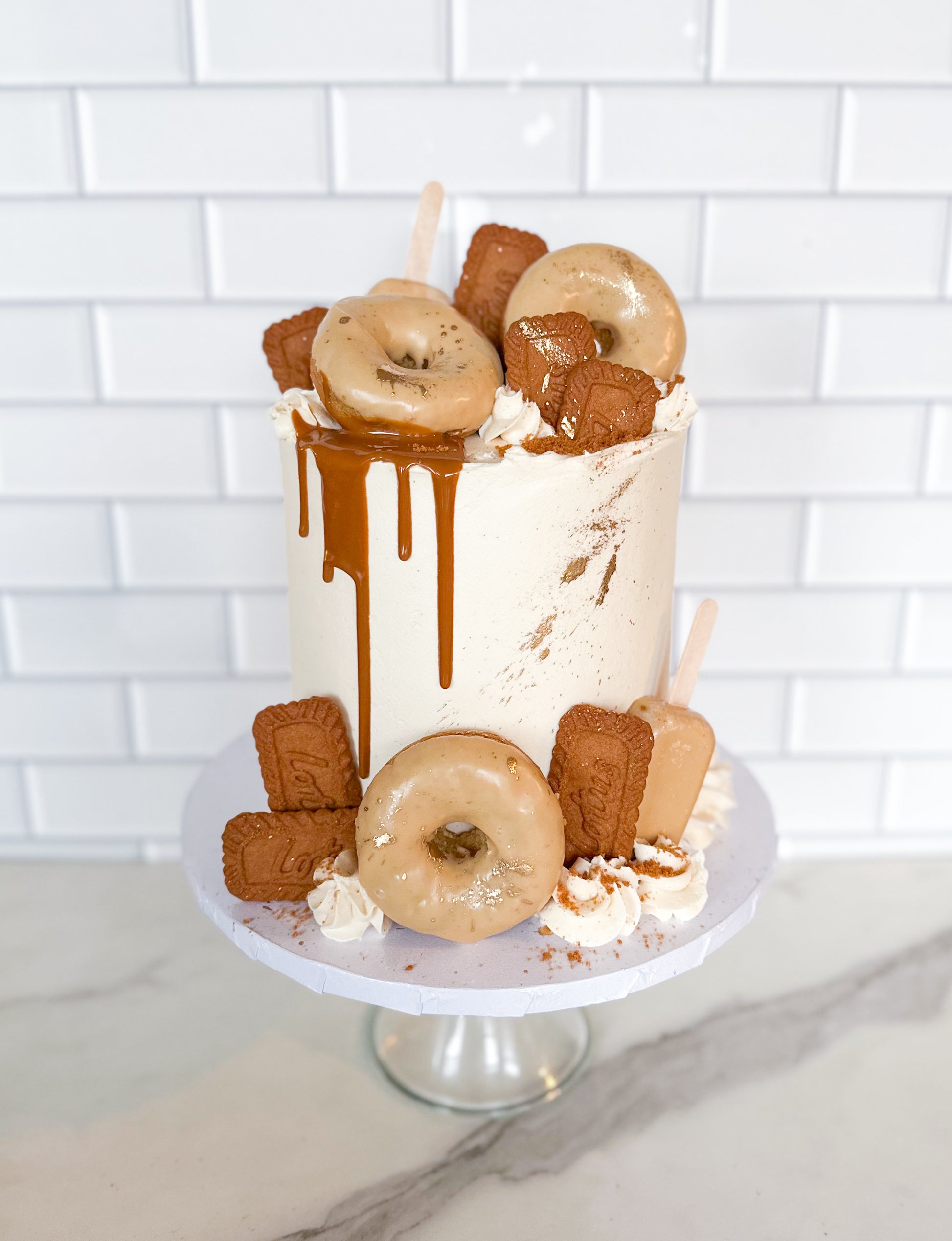 Cookie Toffee Hybrid Cake Closeup