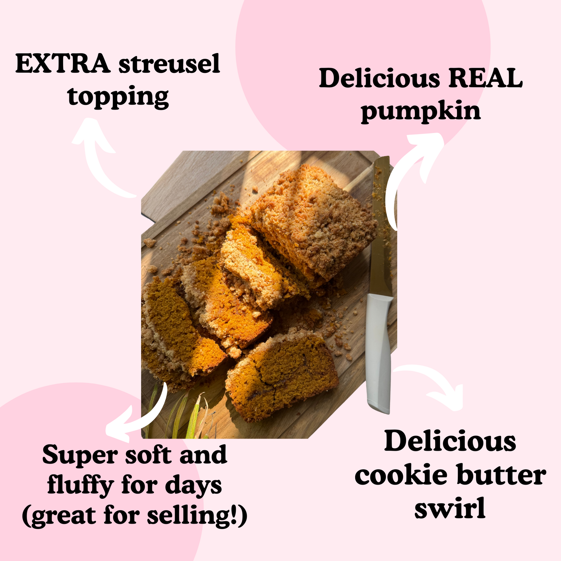 Pumpkin Biscoff Streusel Bread Info