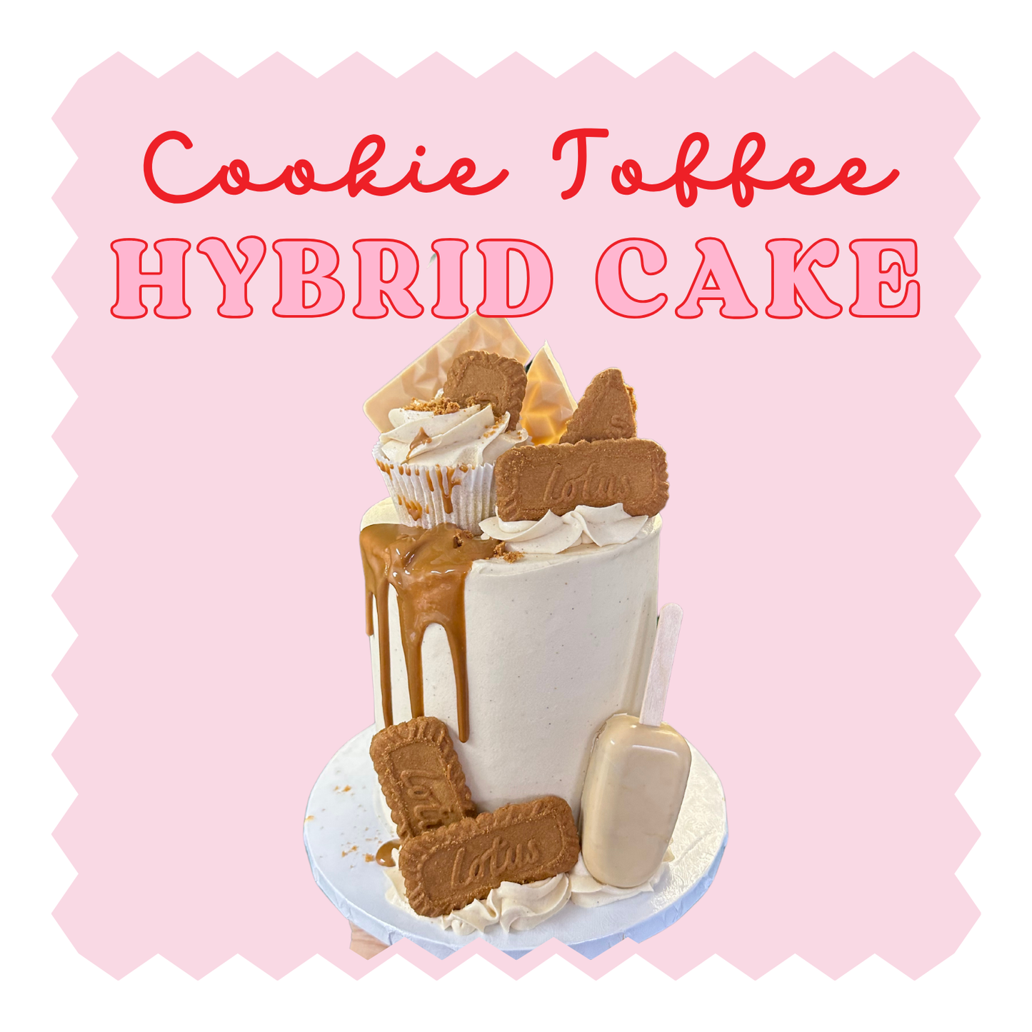 Cookie Toffee Hybrid Cake RECIPE