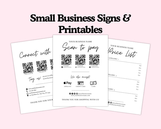 Small business Sign Templates